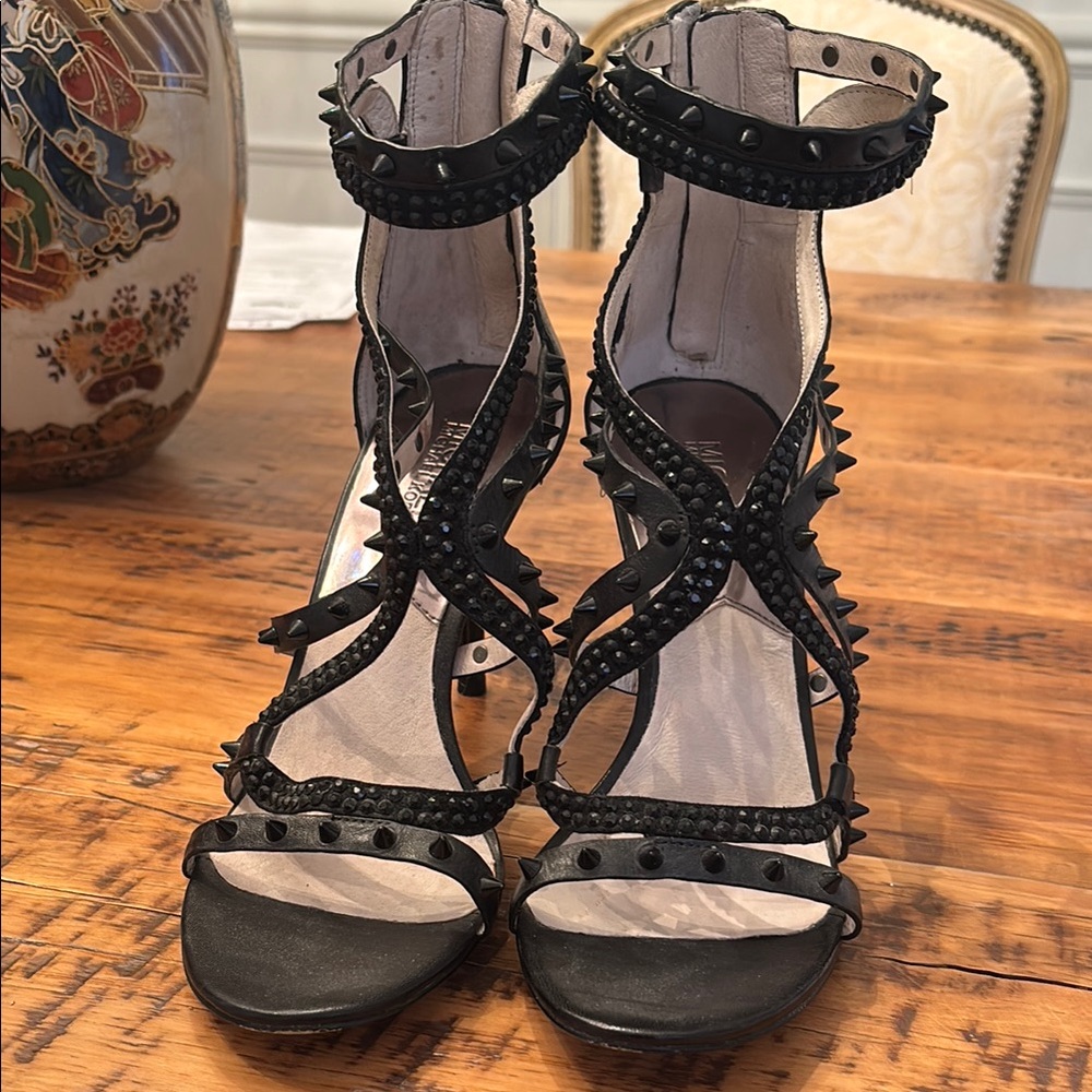 Black Studded Women's   MK Stiletto